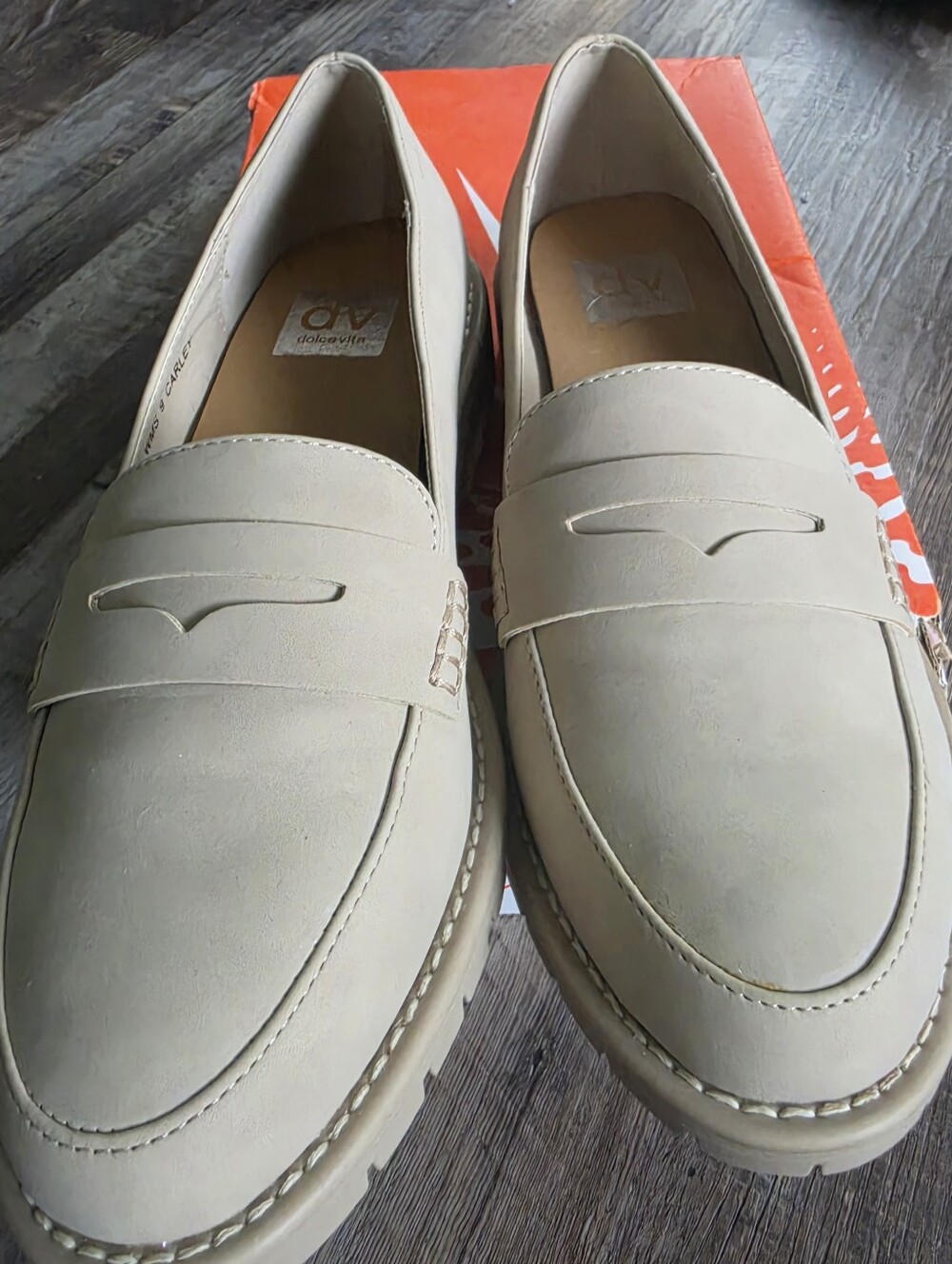 Men's Beige Penny Loafers – Classic Casual Slip-Ons